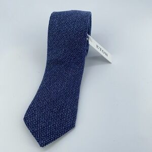 Eton Tie Mens One Size Navy Blue Luxury Classic Fit Professional Necktie NWT